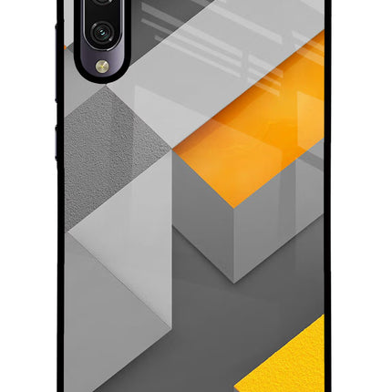 Abstract Mi A3 Glass Case Back Cover by Casekaro