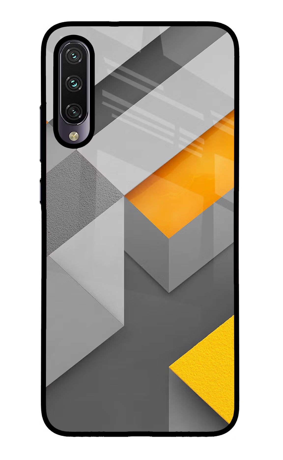 Abstract Mi A3 Glass Case Back Cover by Casekaro