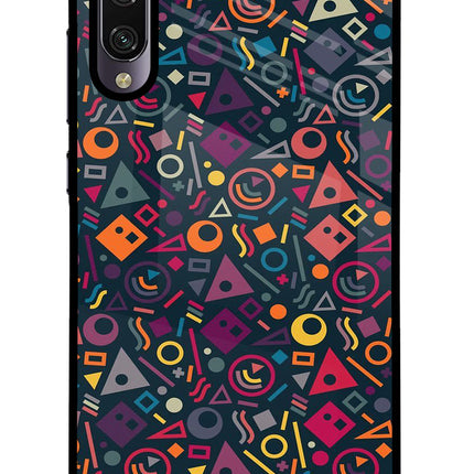 Geometric Abstract Mi A3 Glass Case Back Cover by Casekaro