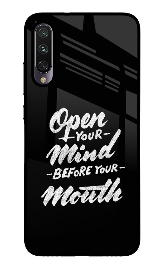 Open Your Mind Before Your Mouth Mi A3 Glass Case