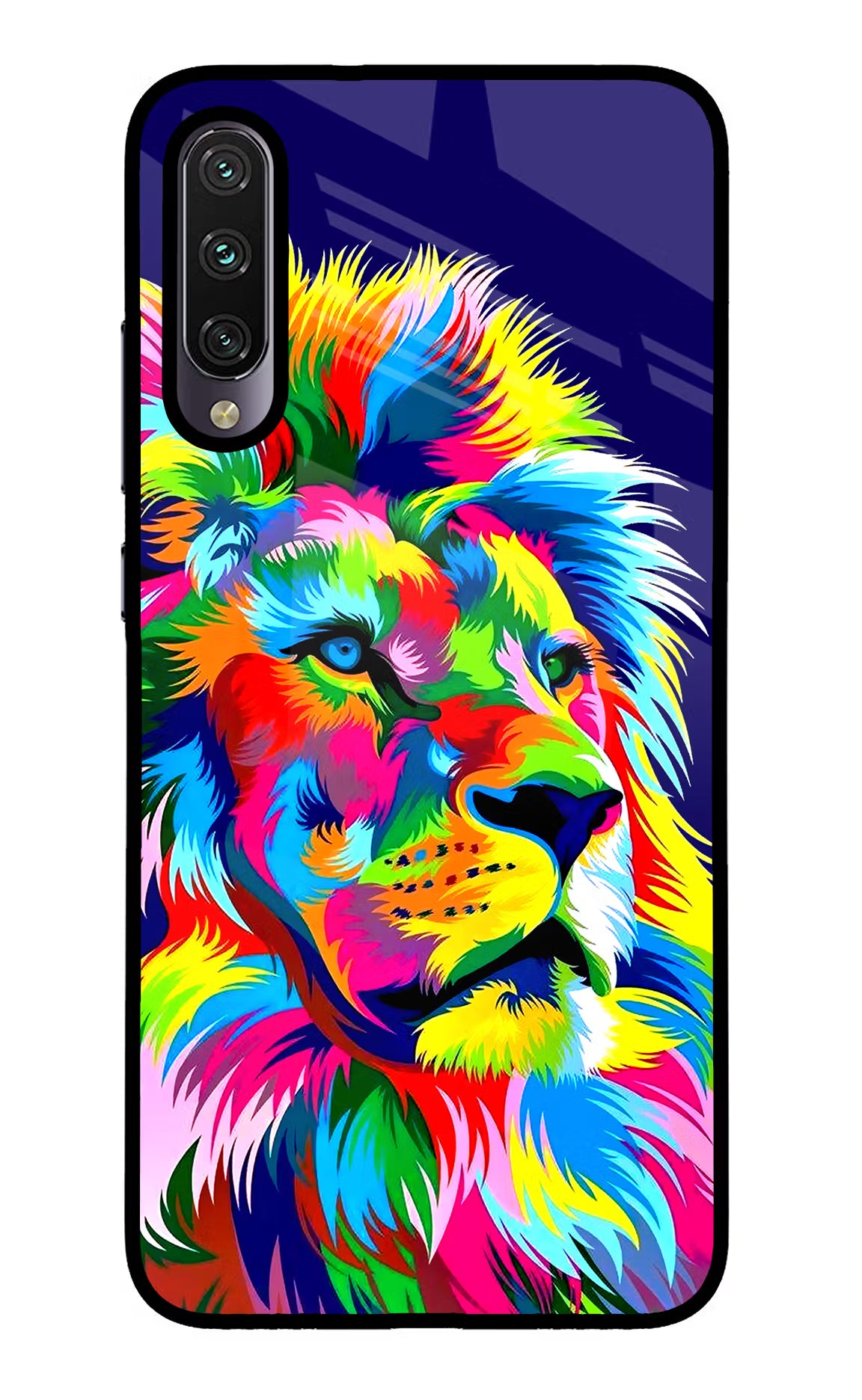 Vector Art Lion Mi A3 Glass Case