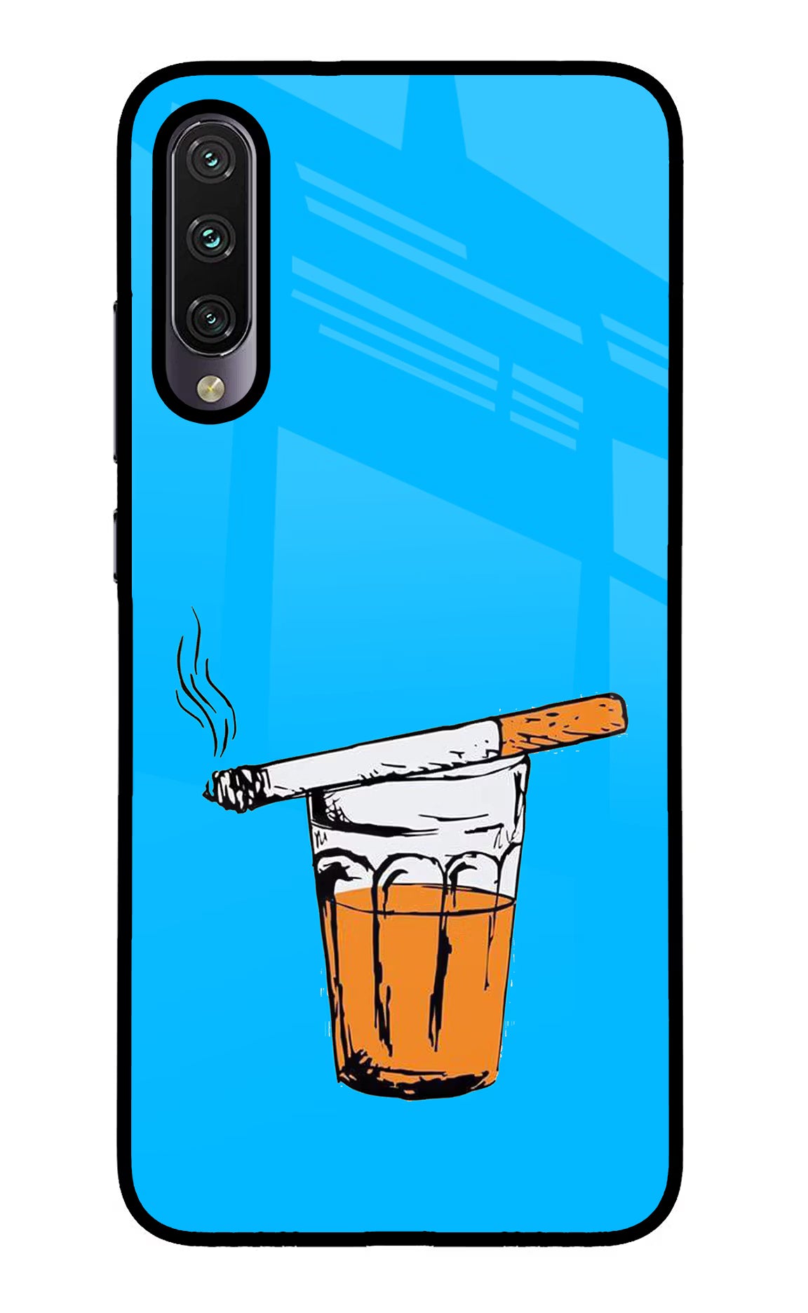 Chai Sutta Mi A3 Glass Case Back Cover by Casekaro