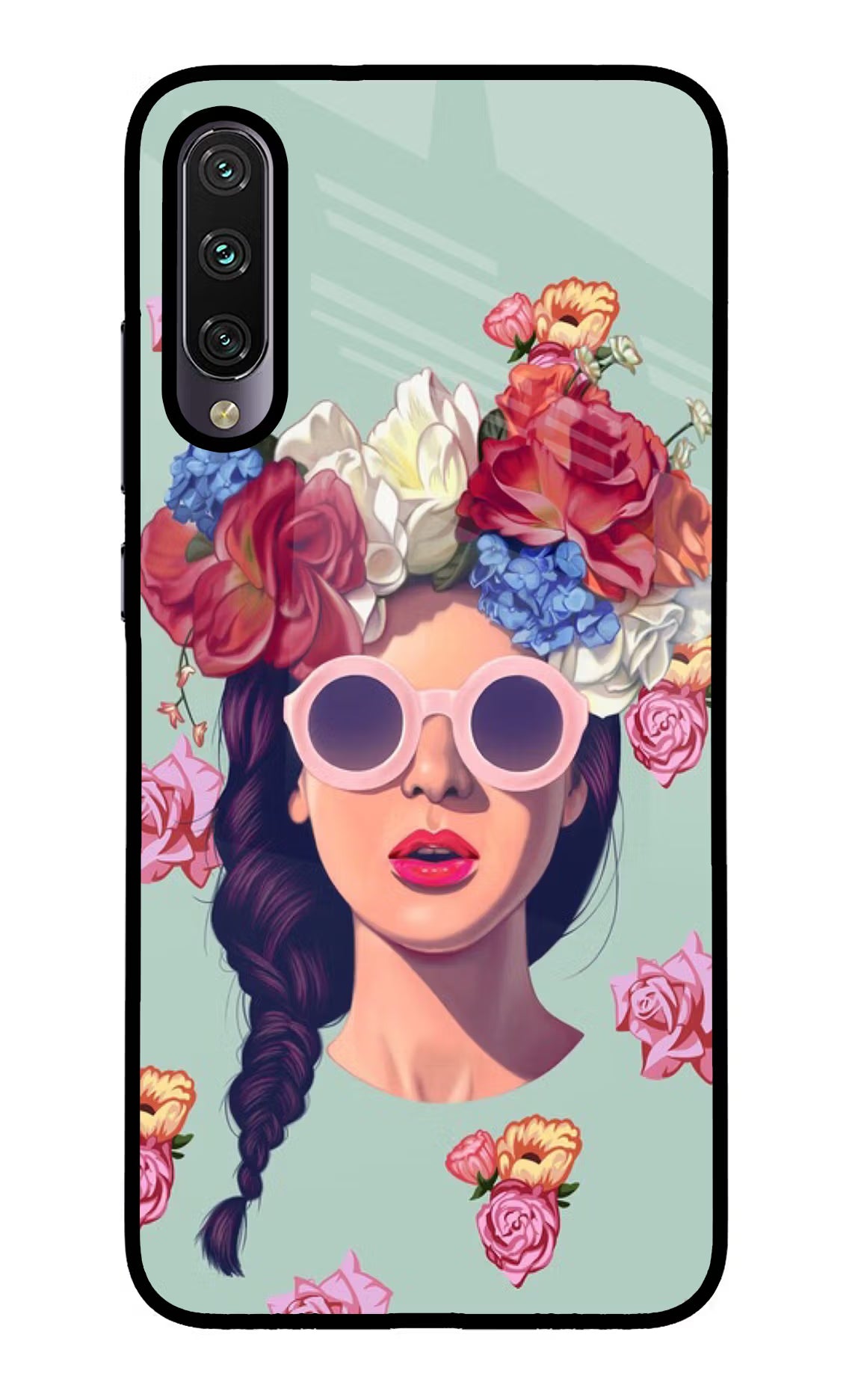 Pretty Girl Mi A3 Glass Case Back Cover by Casekaro