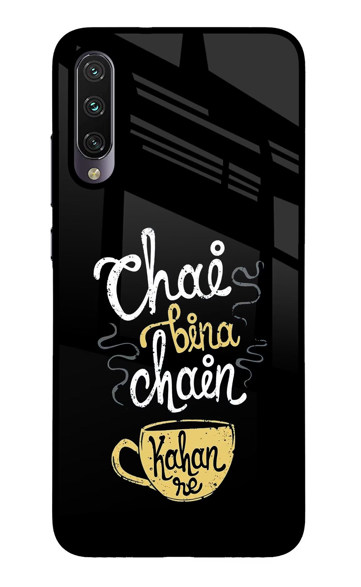 Chai Bina Chain Kaha Re Mi A3 Glass Case Back Cover by Casekaro