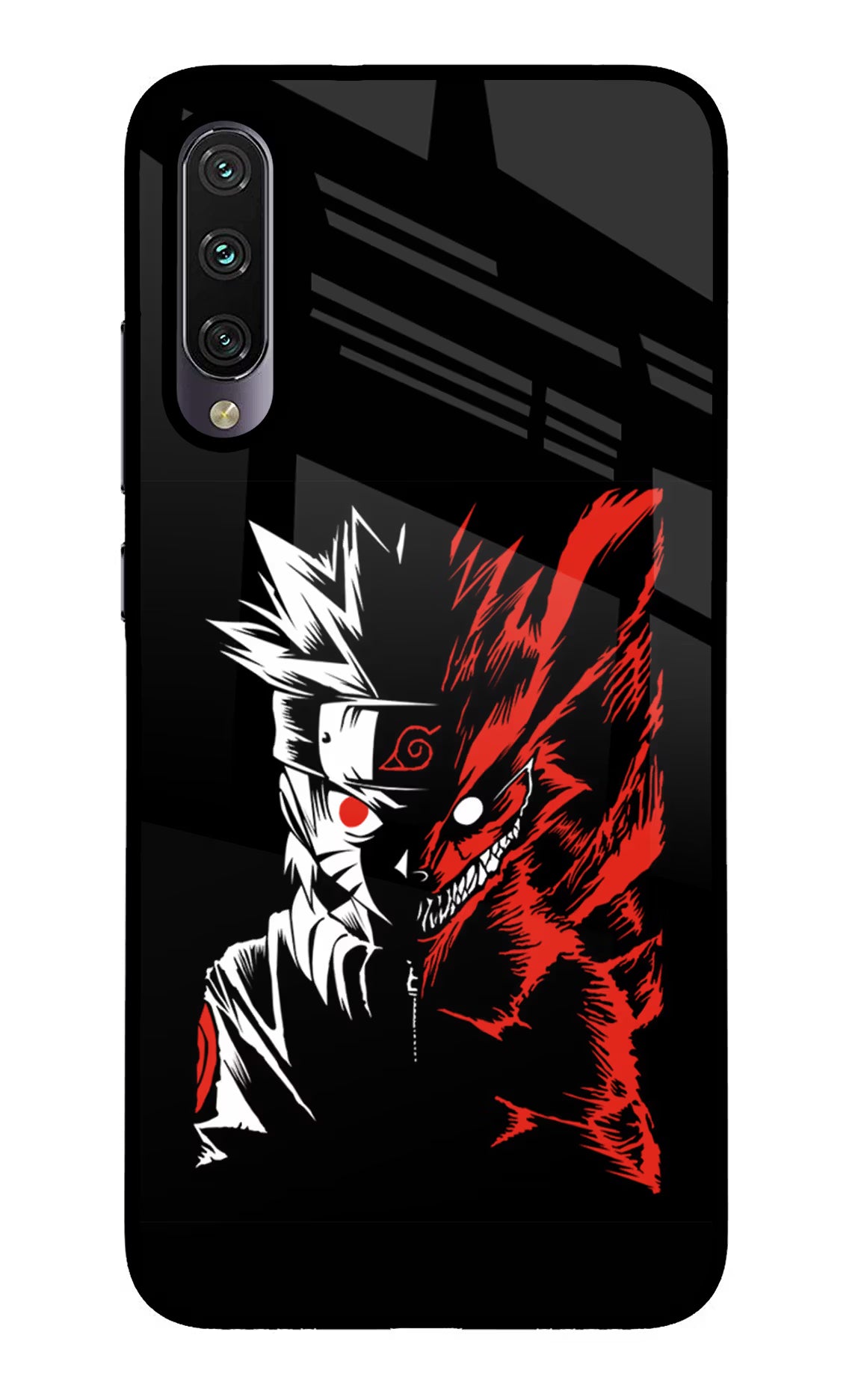 Naruto Two Face Mi A3 Glass Case Back Cover by Casekaro