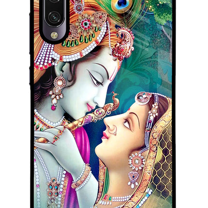 Lord Radha Krishna Mi A3 Glass Case Back Cover by Casekaro