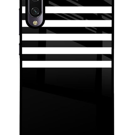 Black and White Print Mi A3 Glass Case