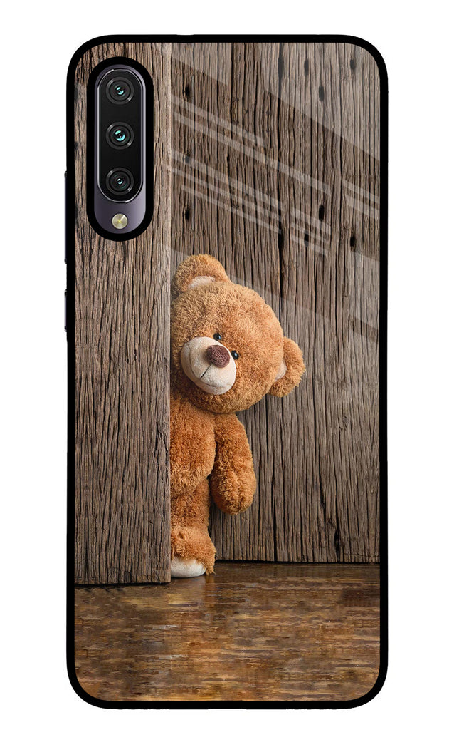 Teddy Wooden Mi A3 Glass Case Back Cover by Casekaro