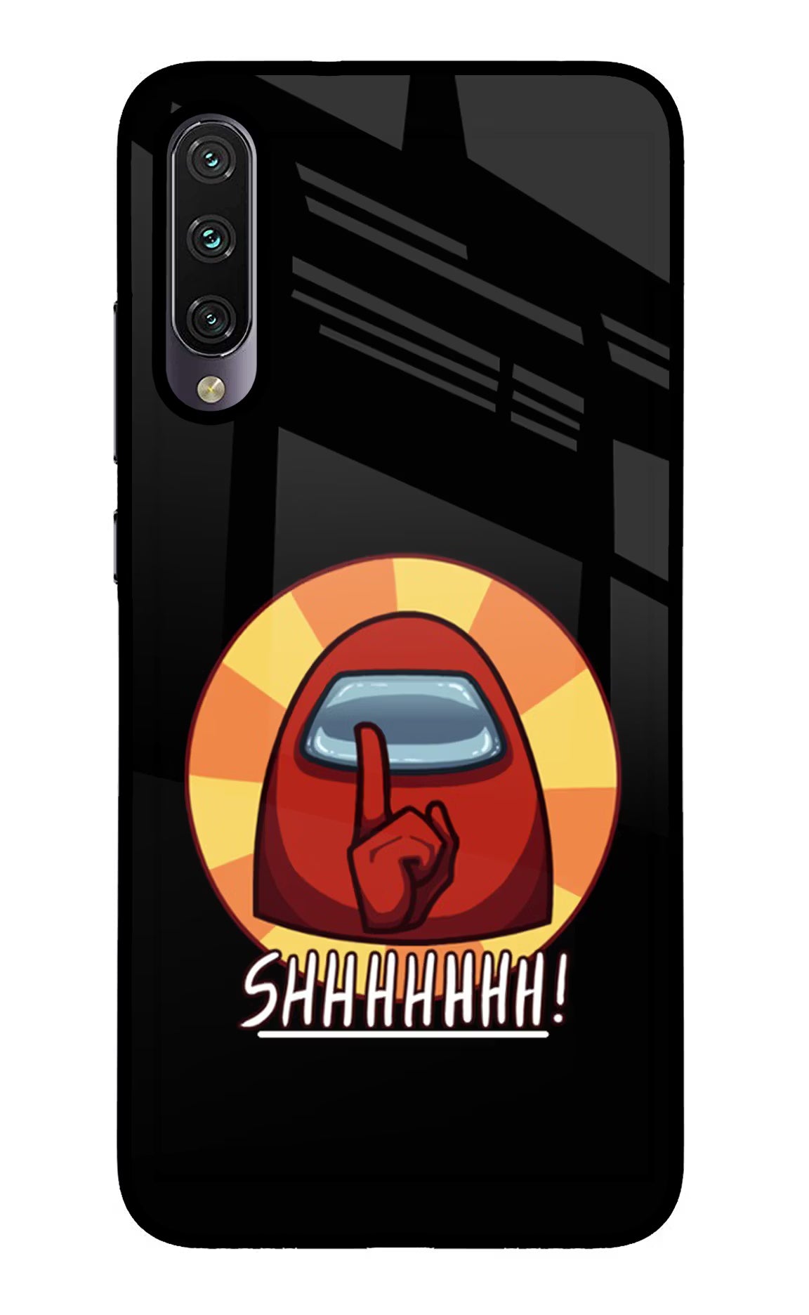 Among Us Shhh! Mi A3 Glass Case