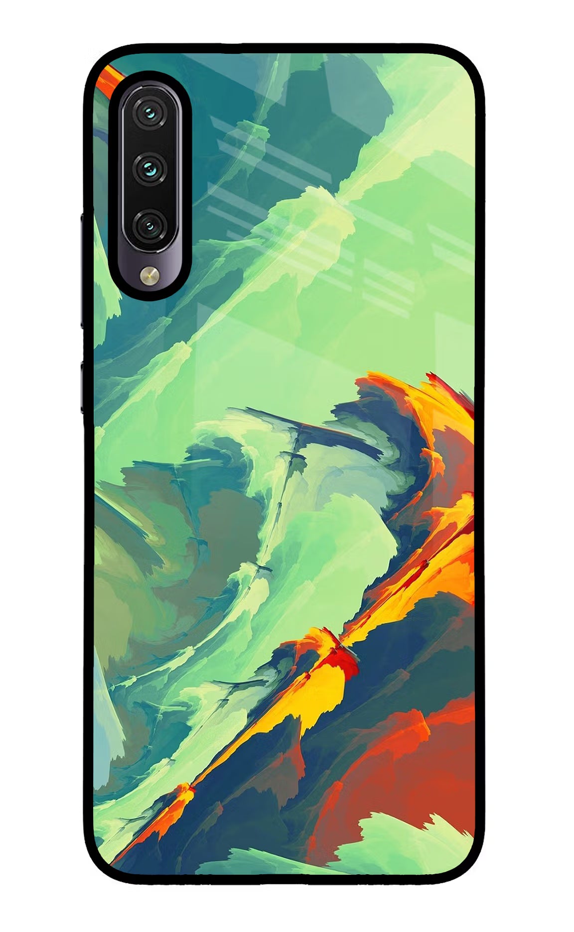 Paint Art Mi A3 Glass Case Back Cover by Casekaro