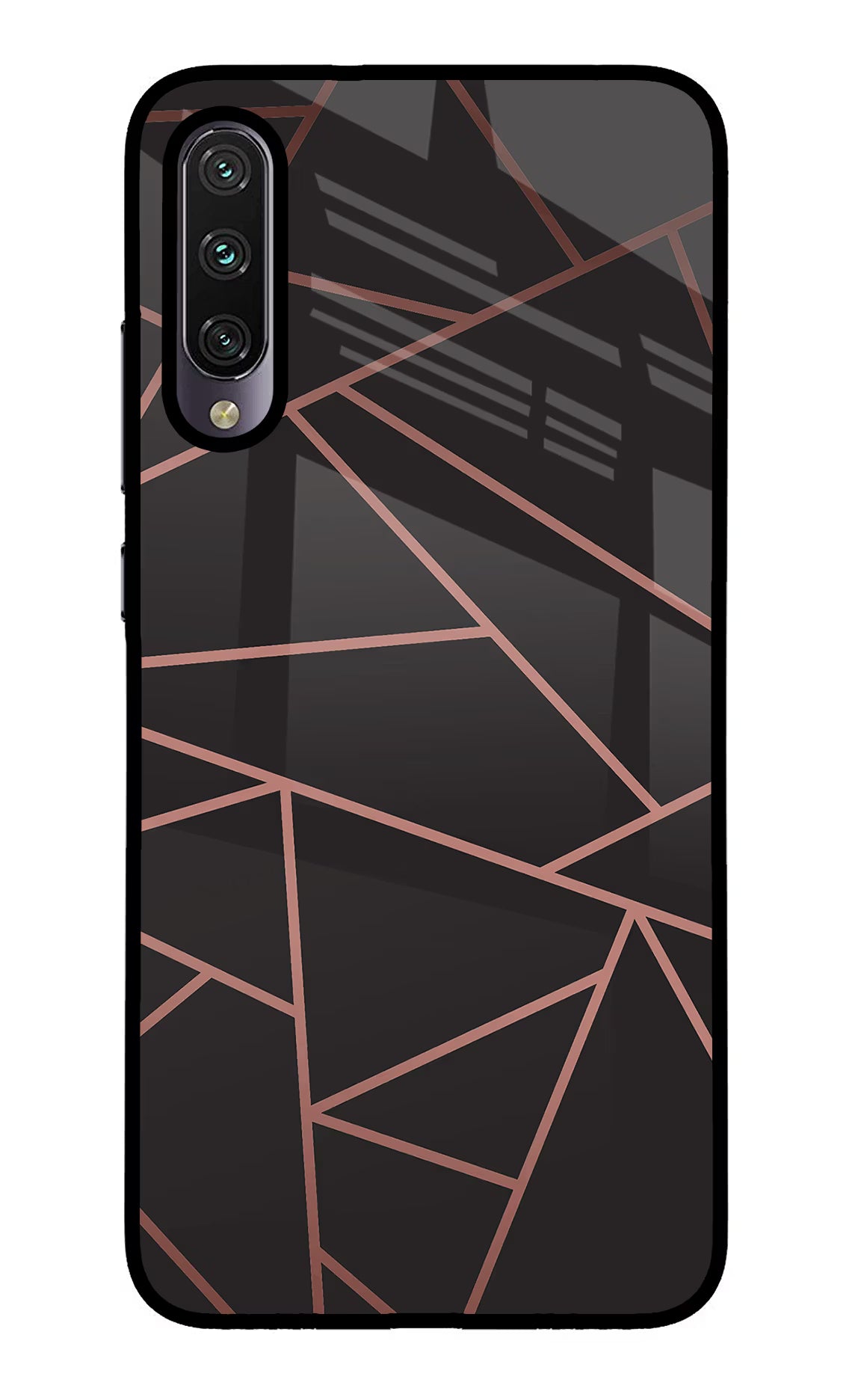 Geometric Pattern Mi A3 Glass Case Back Cover by Casekaro