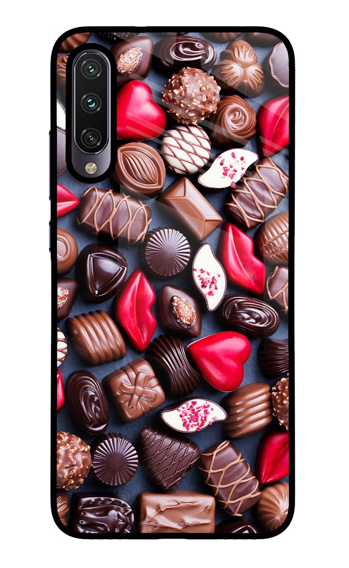 Chocolates Mi A3 Glass Case