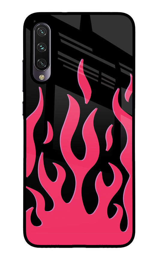 Fire Flames Mi A3 Glass Case