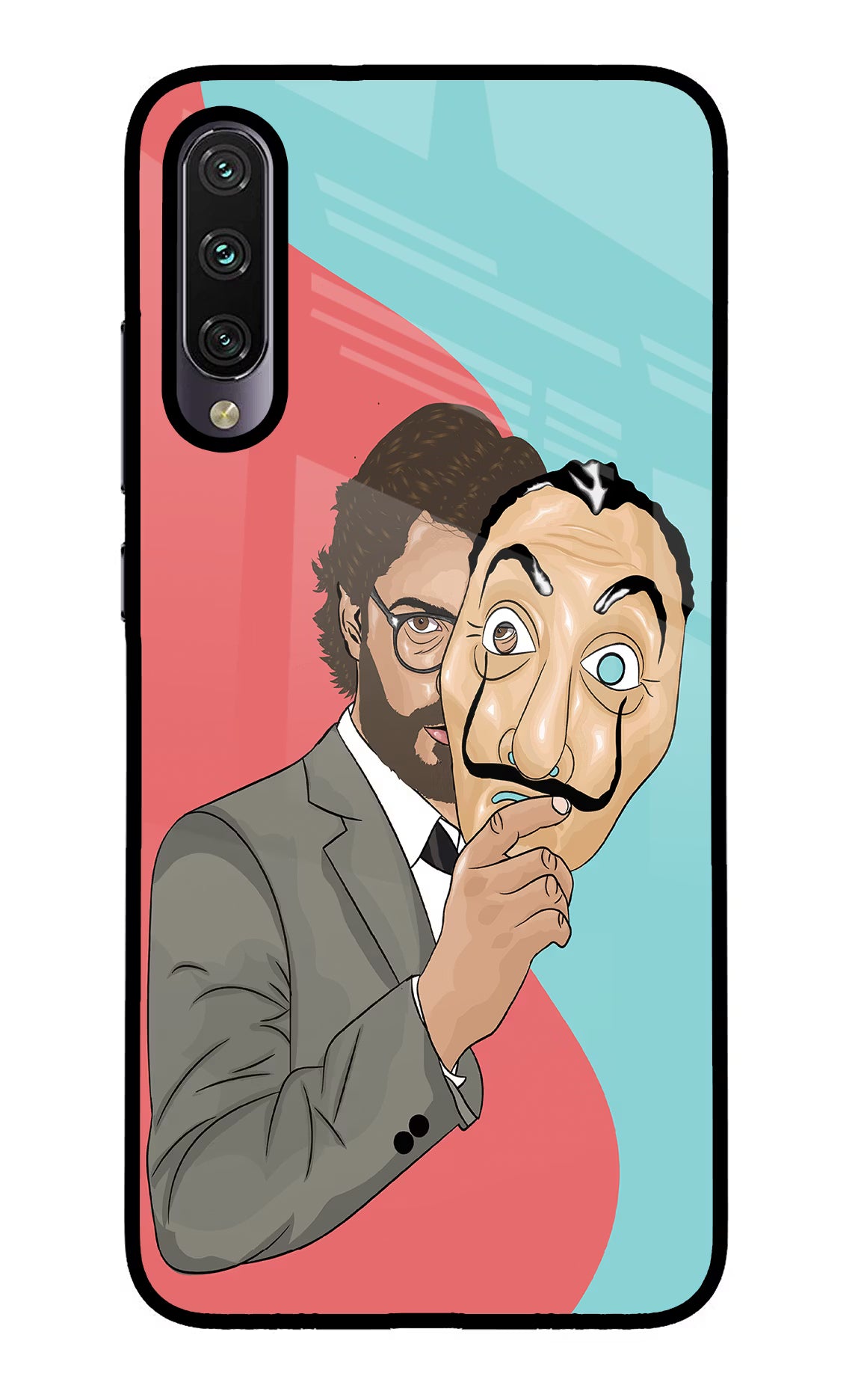 Professor Mi A3 Glass Case Back Cover by Casekaro