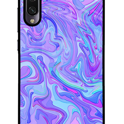 Glitter Mi A3 Glass Case Back Cover by Casekaro