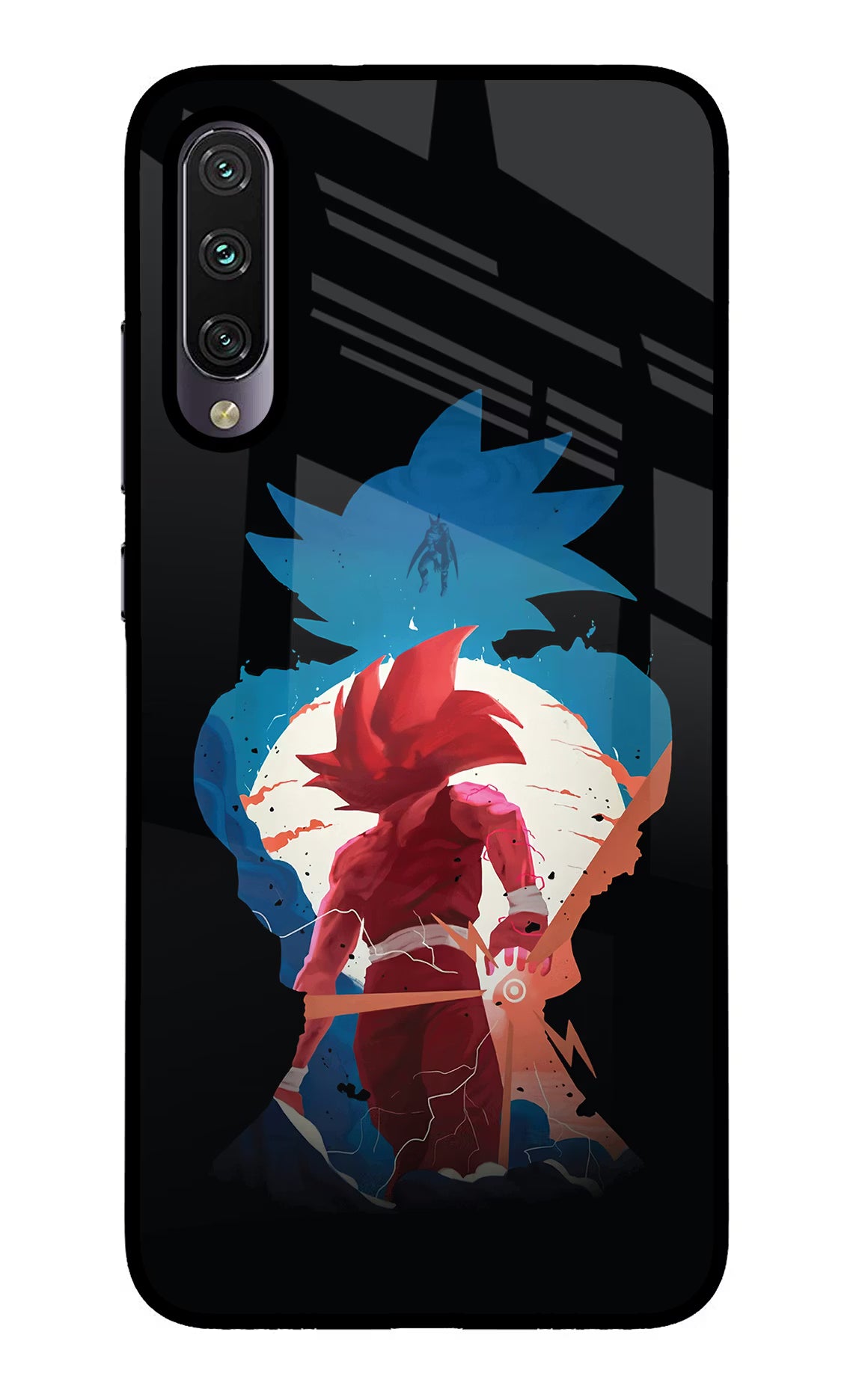 Goku Mi A3 Glass Case Back Cover by Casekaro