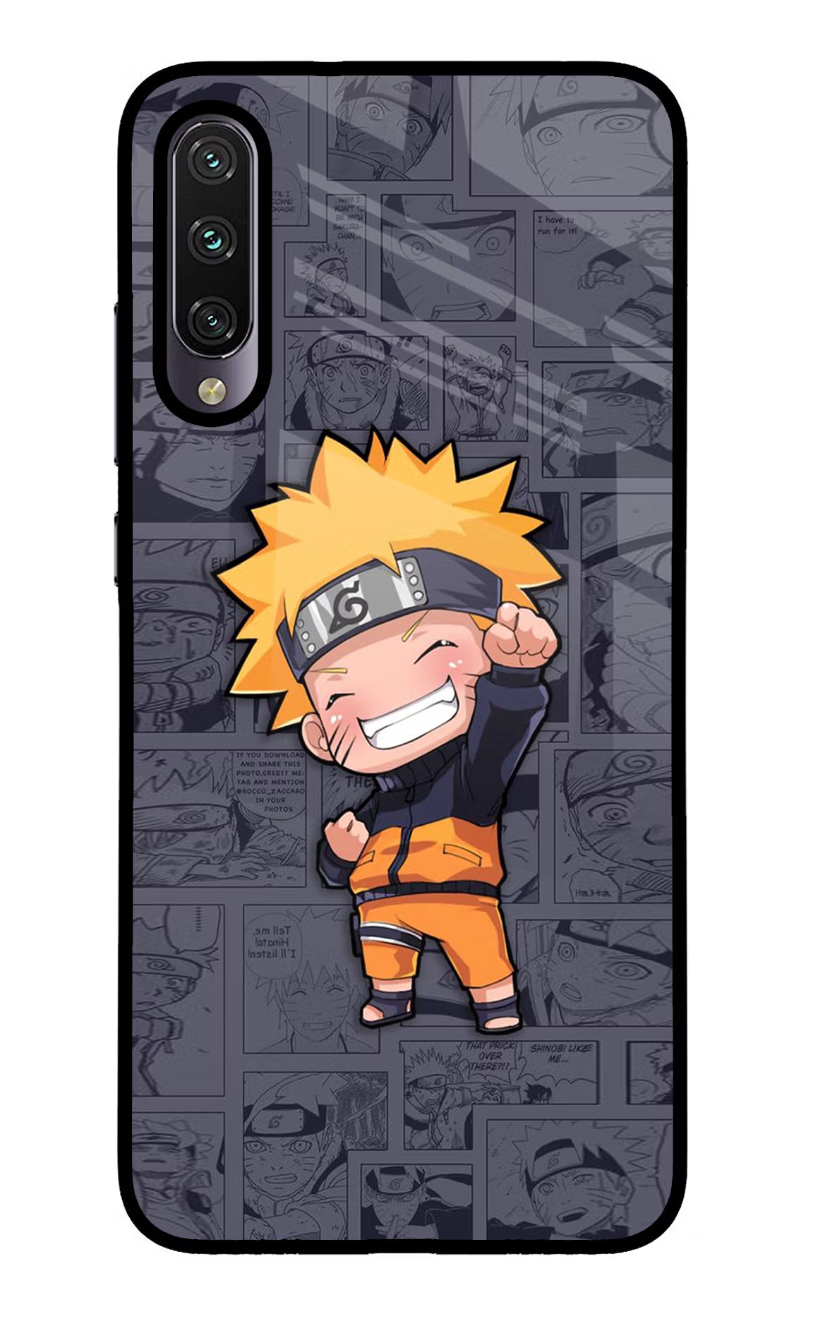 Chota Naruto Mi A3 Glass Case Back Cover by Casekaro