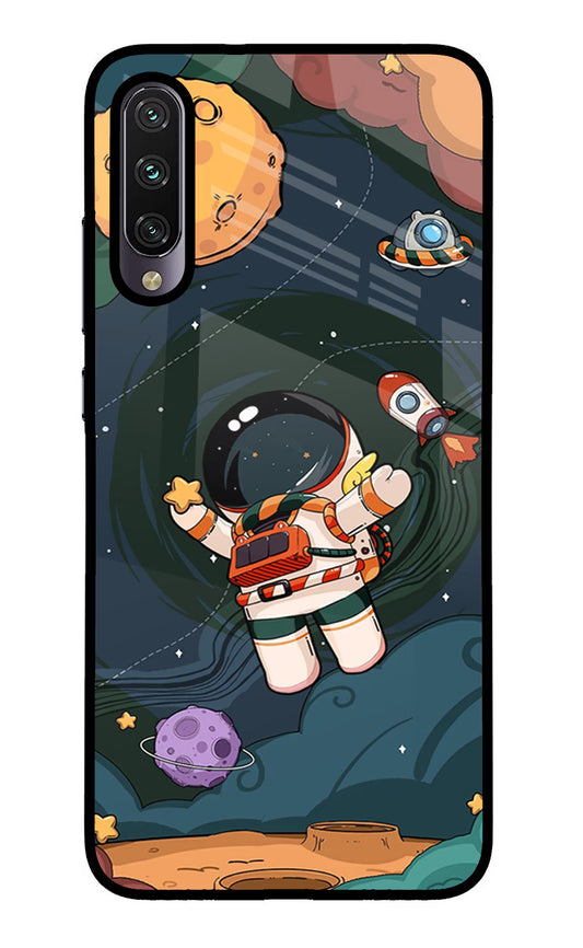 Cartoon Astronaut Mi A3 Glass Case