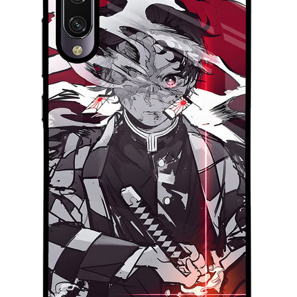Demon Slayer Mi A3 Glass Case Back Cover by Casekaro