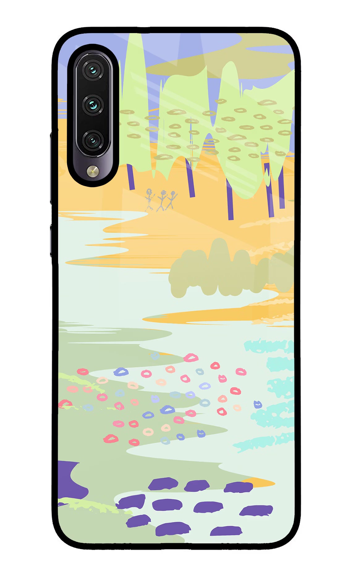 Scenery Mi A3 Glass Case Back Cover by Casekaro