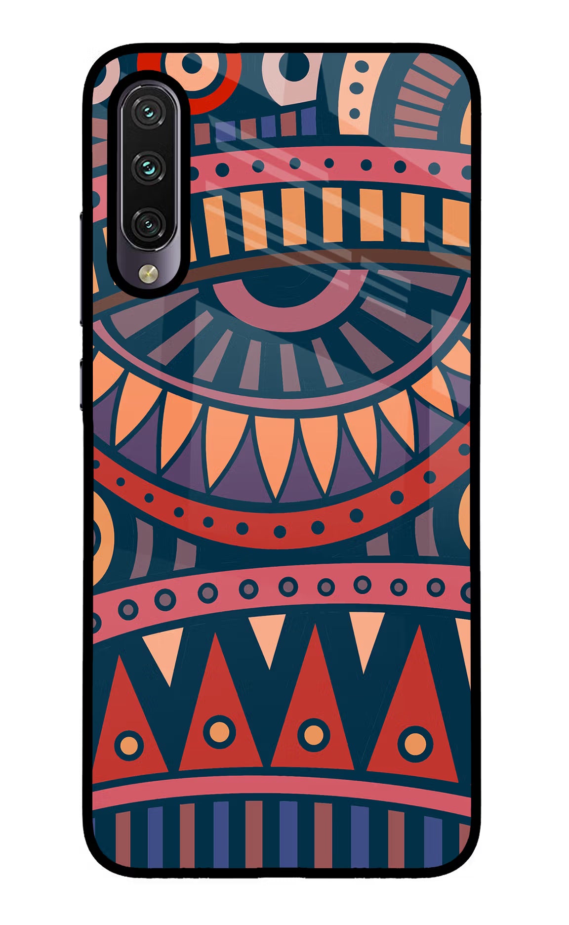 African Culture Design Mi A3 Glass Case Back Cover by Casekaro