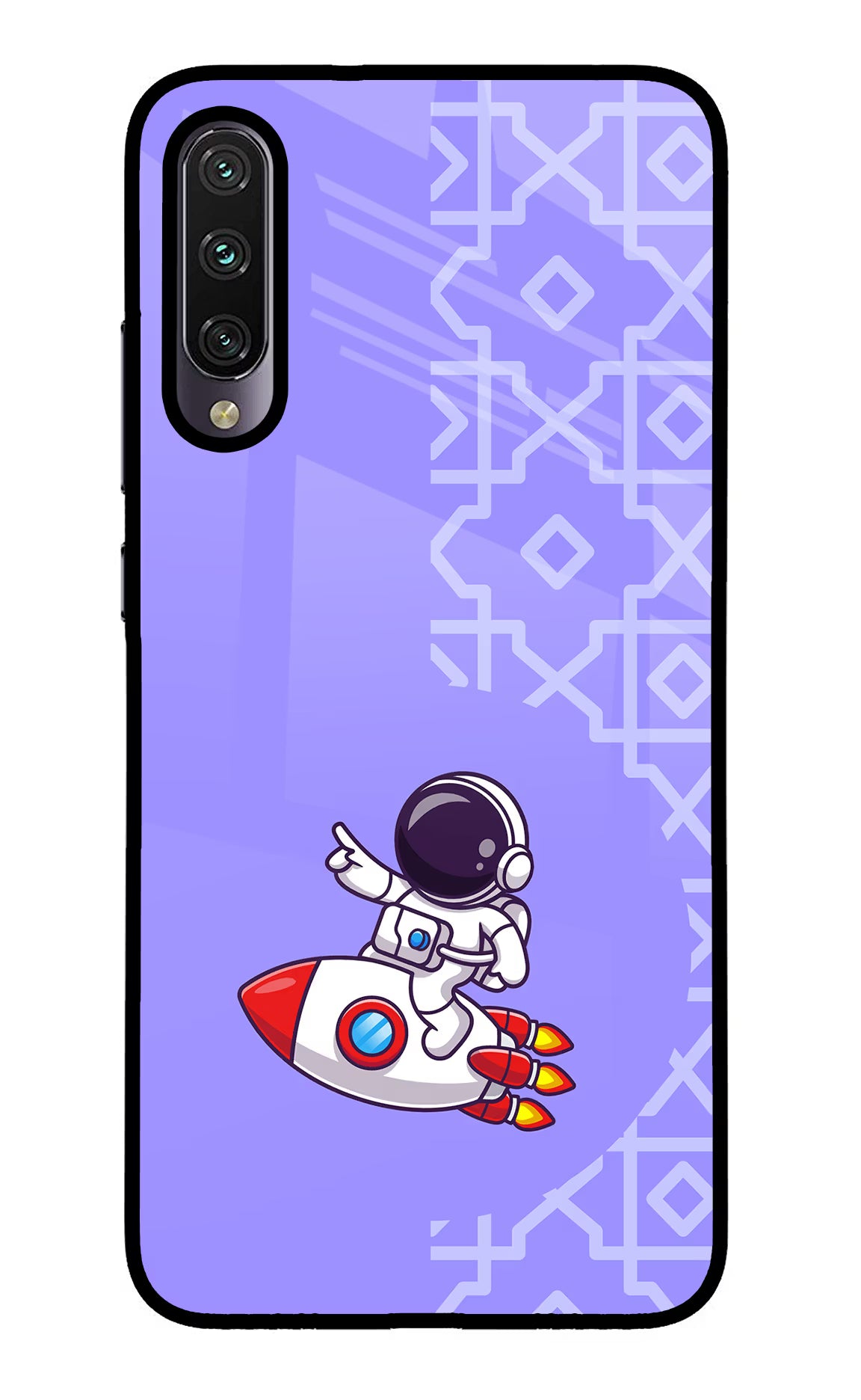 Cute Astronaut Mi A3 Glass Case Back Cover by Casekaro