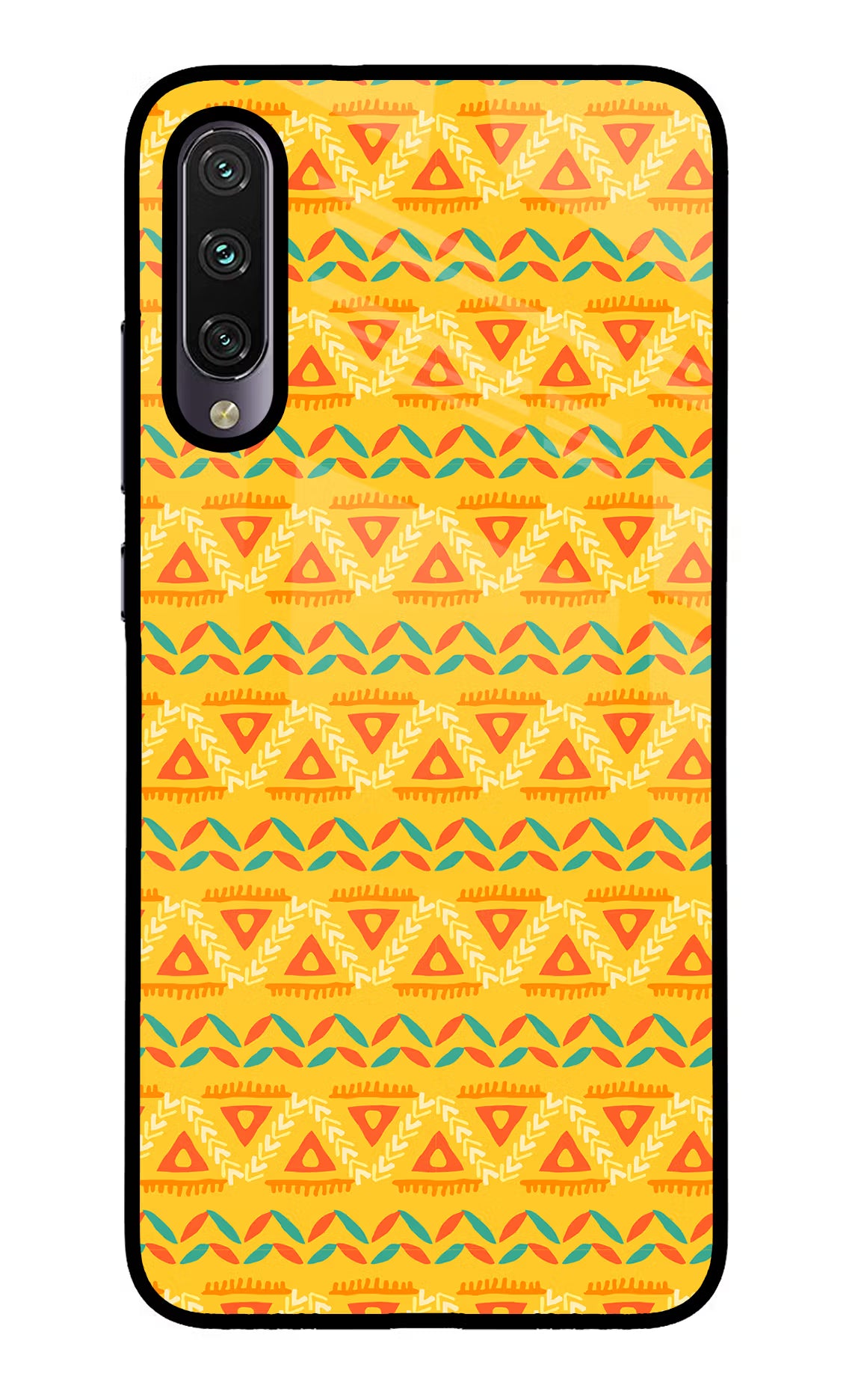 Tribal Pattern Mi A3 Glass Case Back Cover by Casekaro