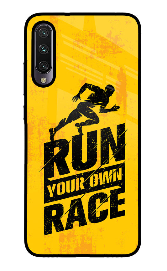 Run Your Own Race Mi A3 Glass Case