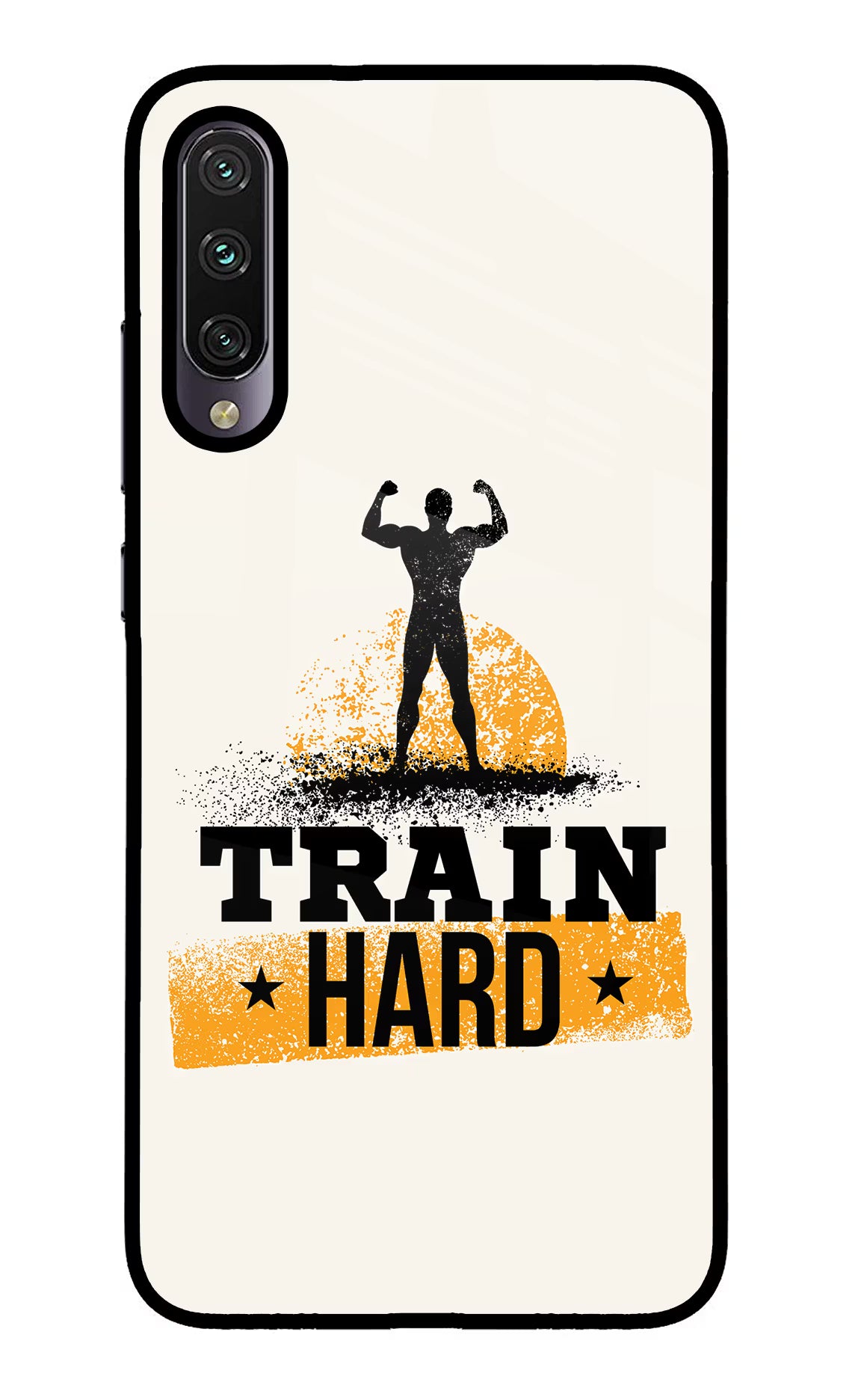 Train Hard Mi A3 Glass Case
