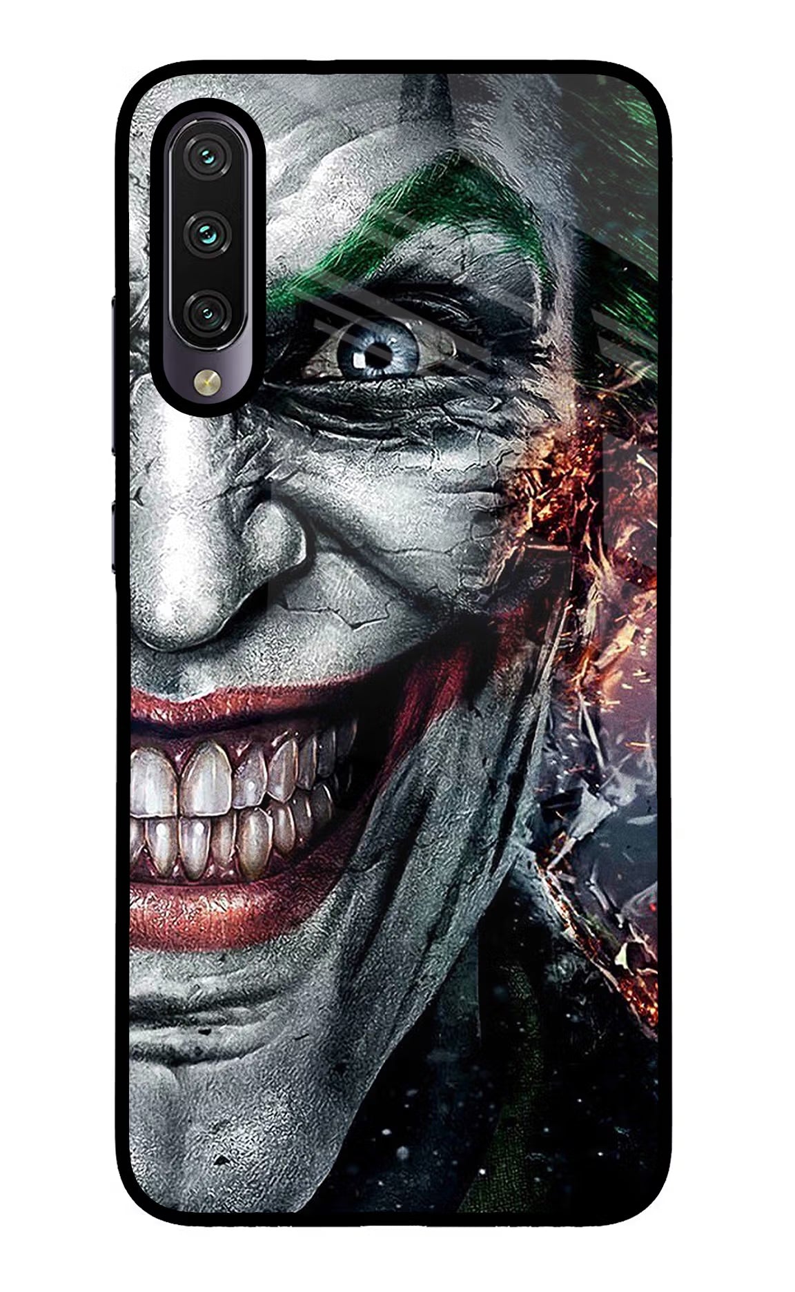 Joker Cam Mi A3 Glass Case Back Cover by Casekaro