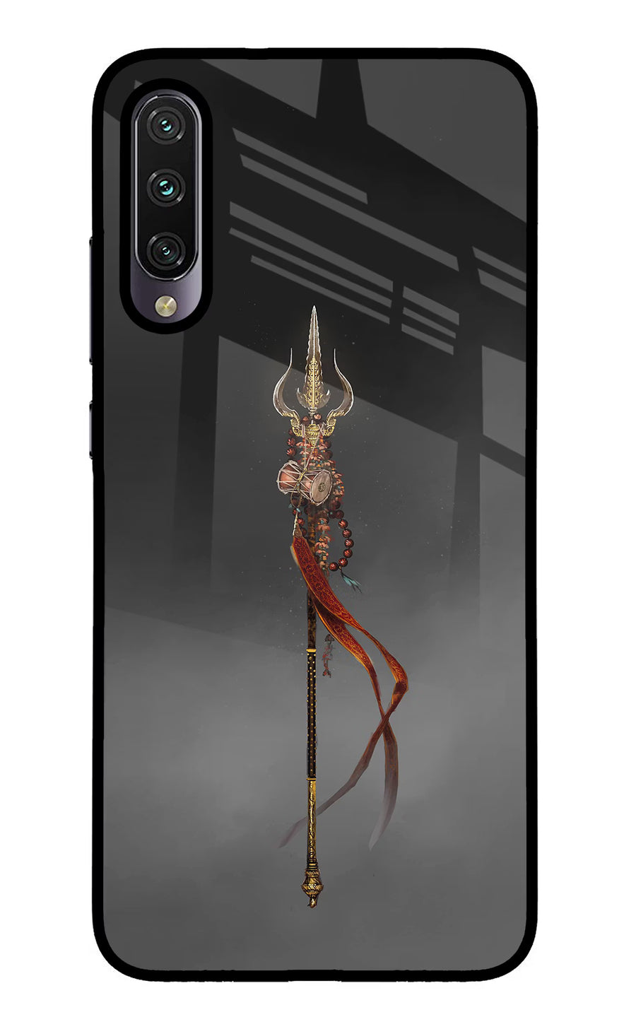 Shiv Trishul Mi A3 Back Cover, Glass case