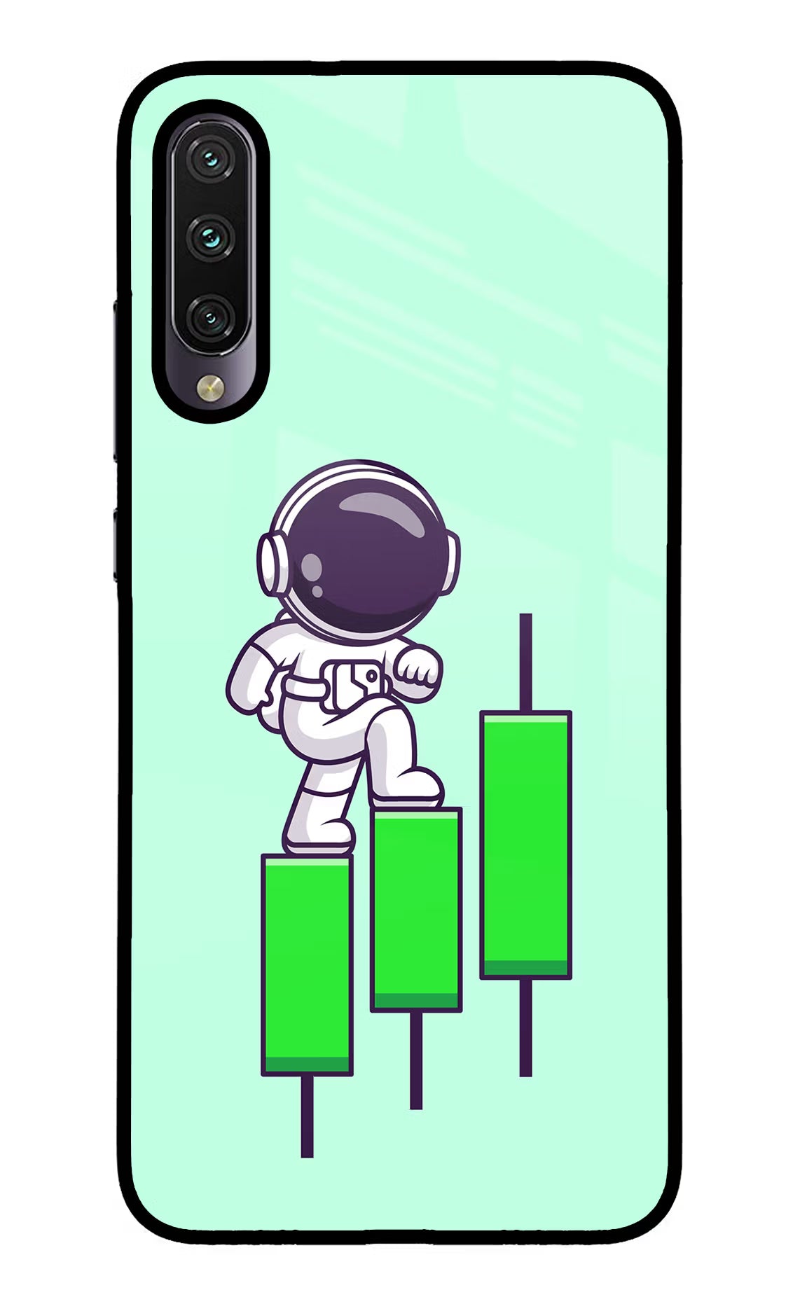 Astronaut Trader Mi A3 Glass Case