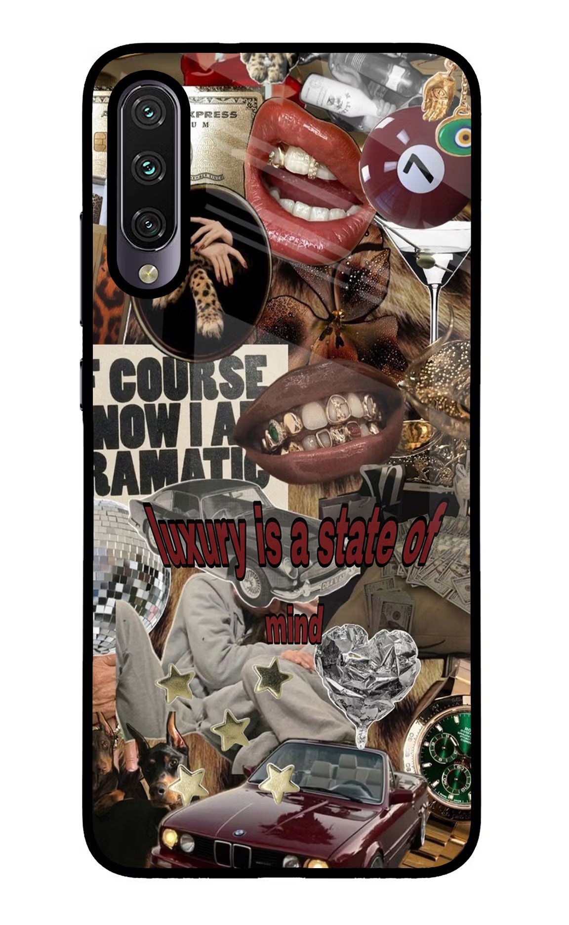 Luxury Mi A3 Glass Case Back Cover by Casekaro