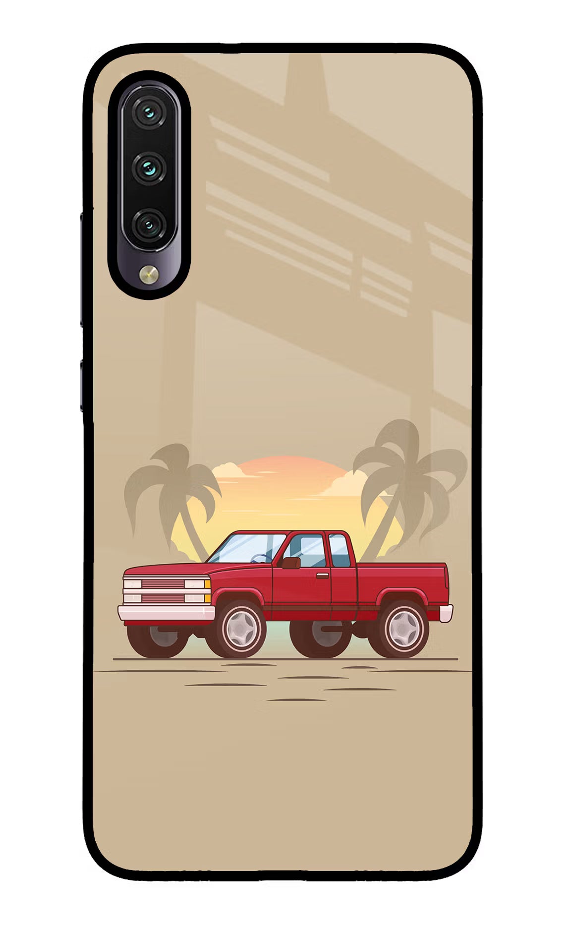Desert Classic Drive Mi A3 Glass Case Back Cover by Casekaro