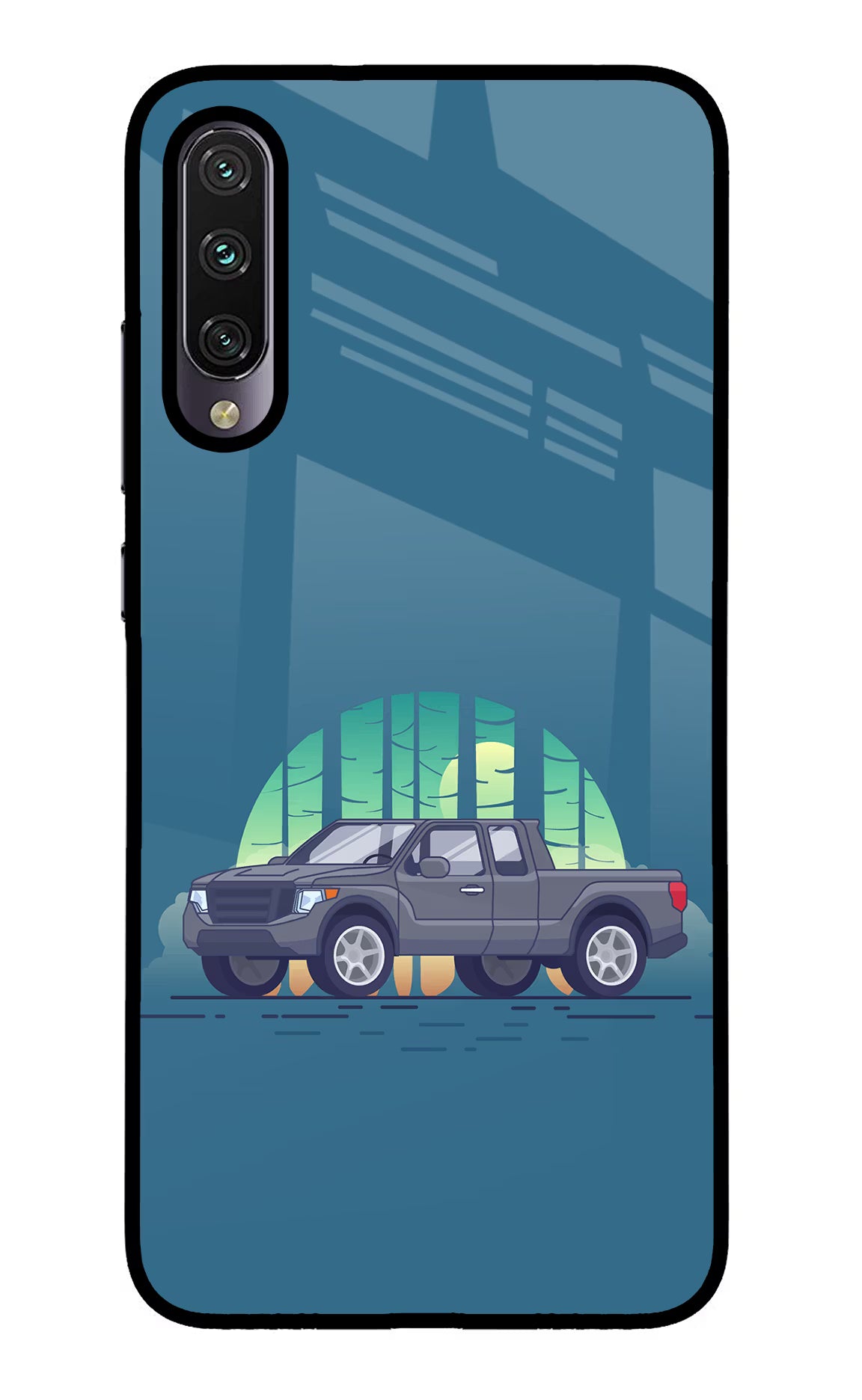 Retro Garage Vibe Mi A3 Glass Case