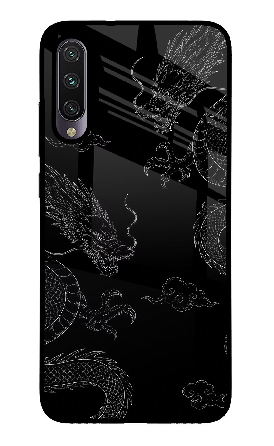 Twin Dragons Mi A3 Glass Case
