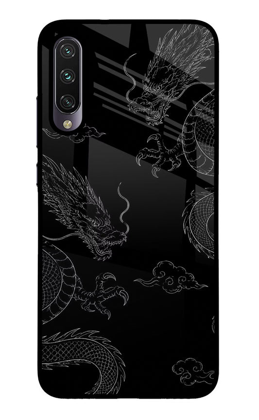 Twin Dragons Mi A3 Glass Case