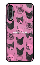 Pink Cats Mi A3 Glass Case