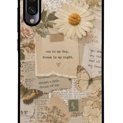 Vintage case Mi A3 Glass Case Back Cover by Casekaro
