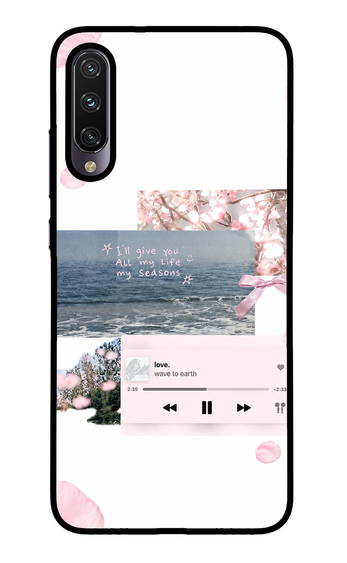 Wave to earth Mi A3 Glass Case Back Cover by Casekaro