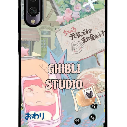 Studio Ghibli Mi A3 Glass Case Back Cover by Casekaro