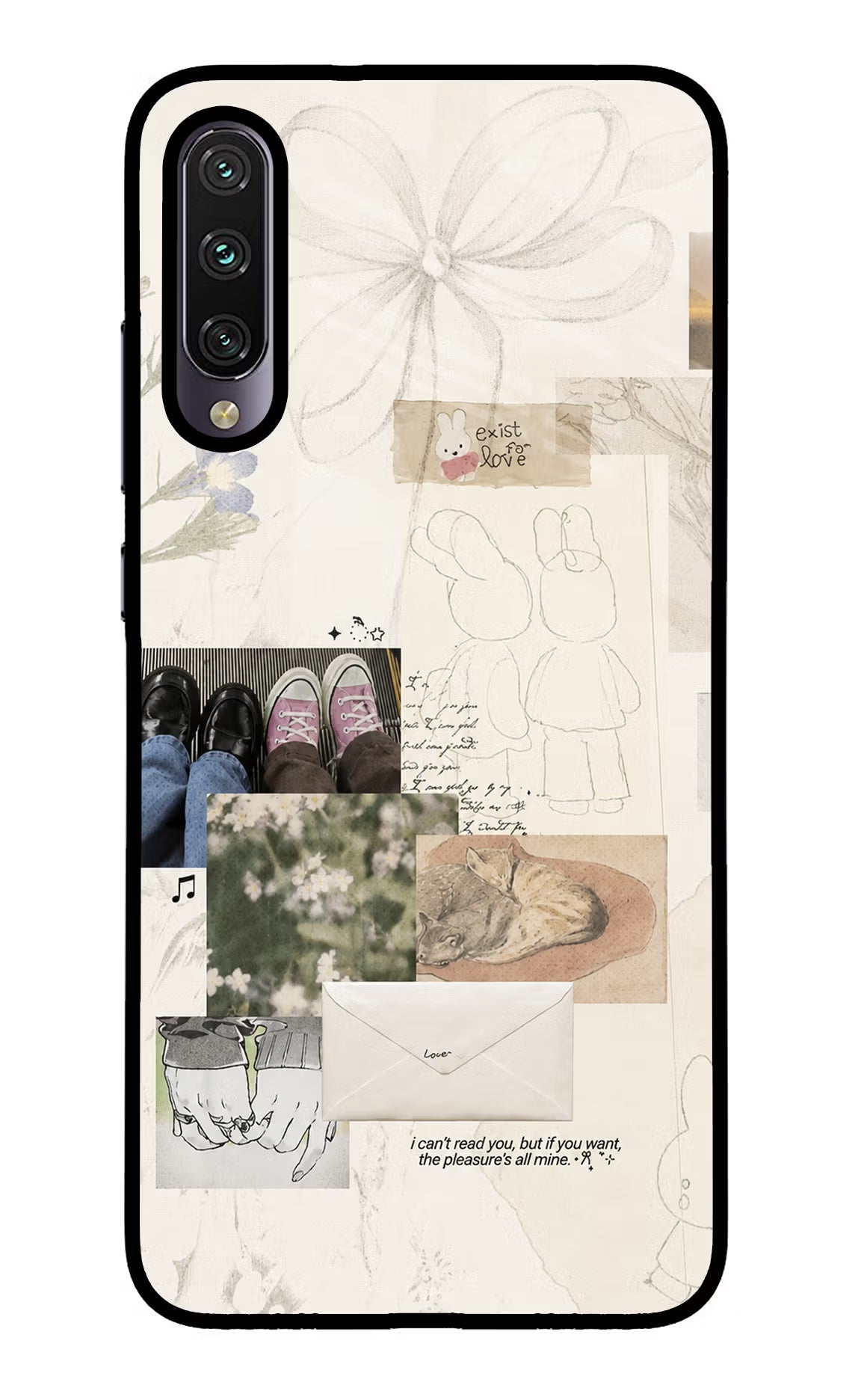 Soft Aesthetic Mi A3 Glass Case