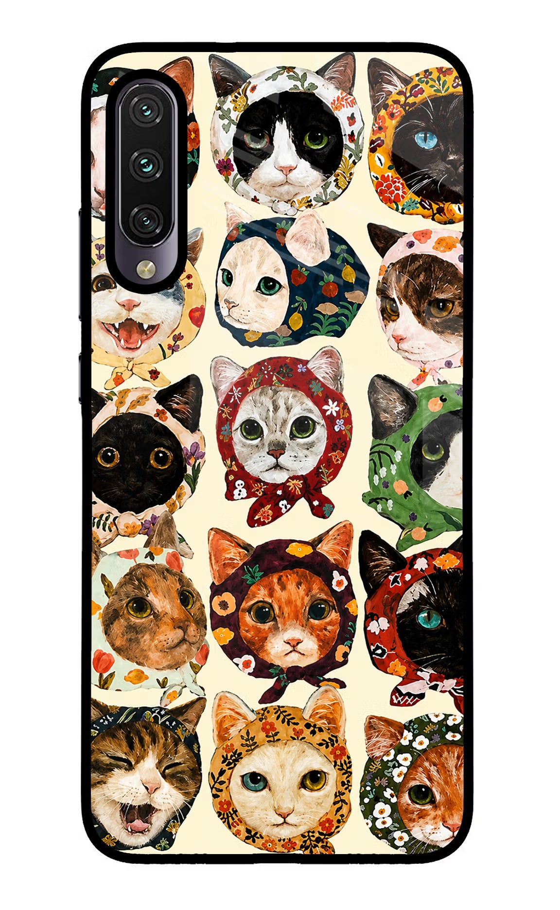 Cool Cat Mi A3 Glass Case