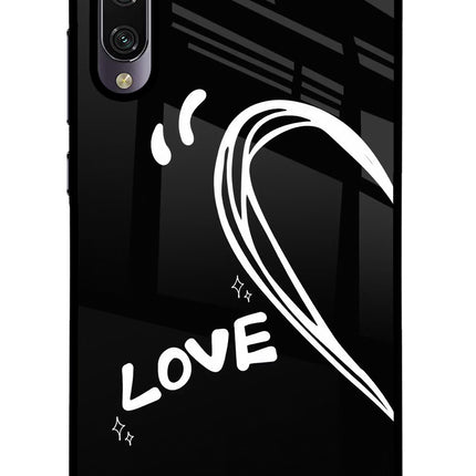 Love Line Mi A3 Glass Case Back Cover by Casekaro