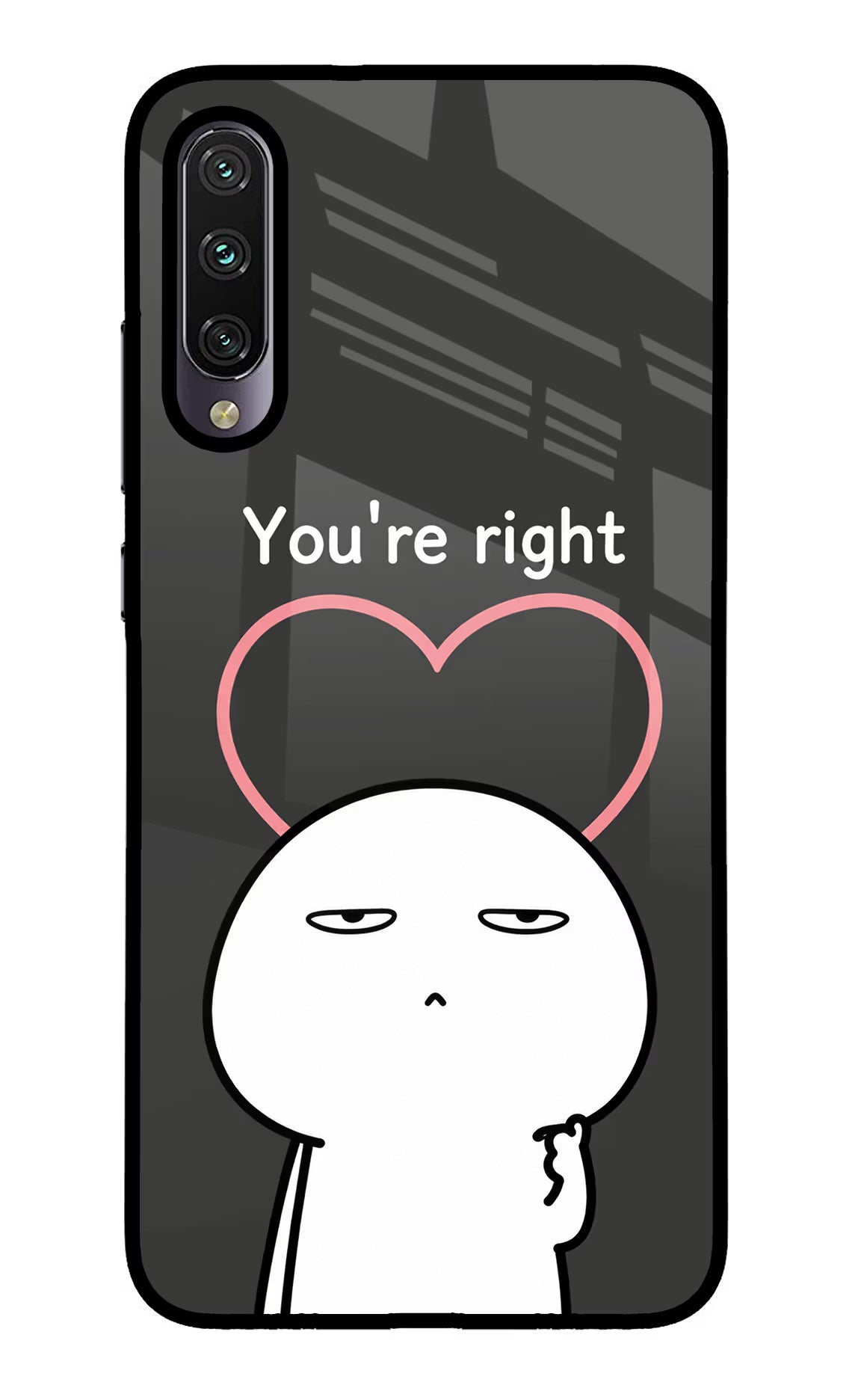 You're Right Mi A3 Glass Case