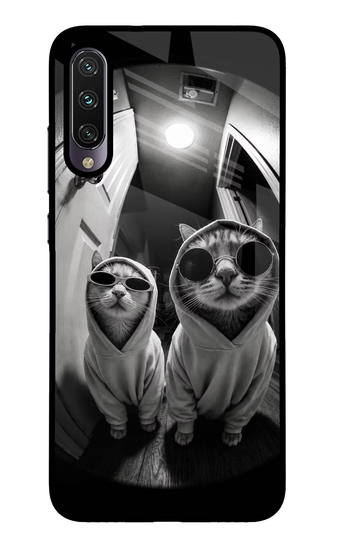 Hood Cats Mi A3 Glass Case