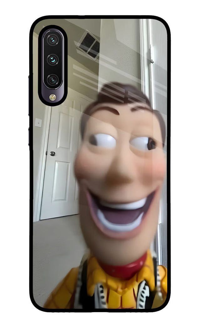 Side Eye Woody Mi A3 Glass Case Back Cover by Casekaro