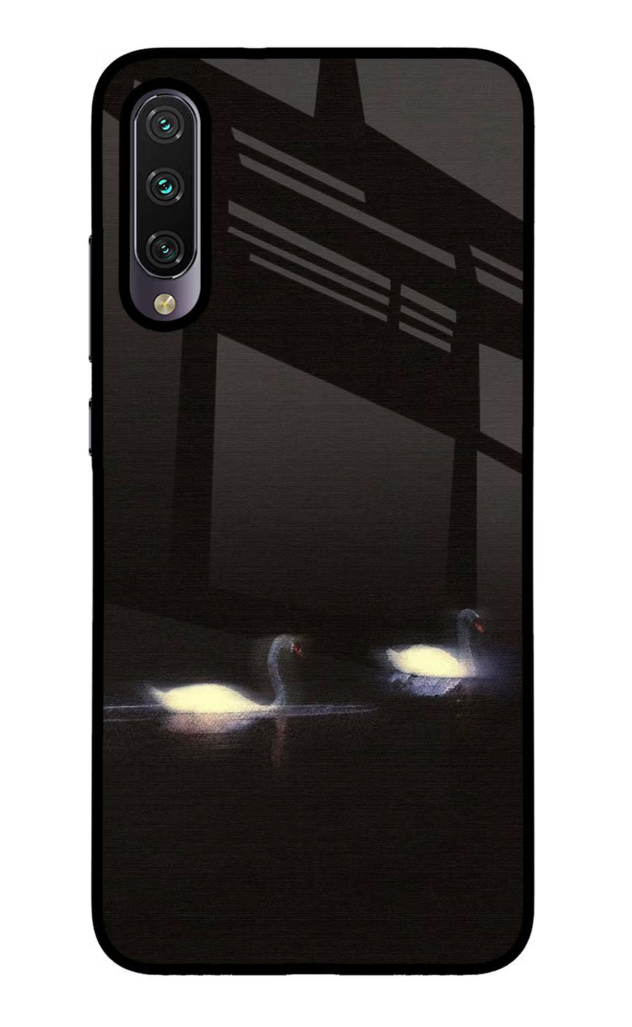 Silent Swans Mi A3 Back Cover, Glass case