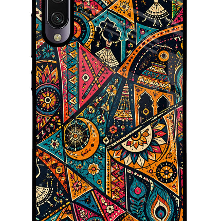 Folk Print Mi A3 Glass Case