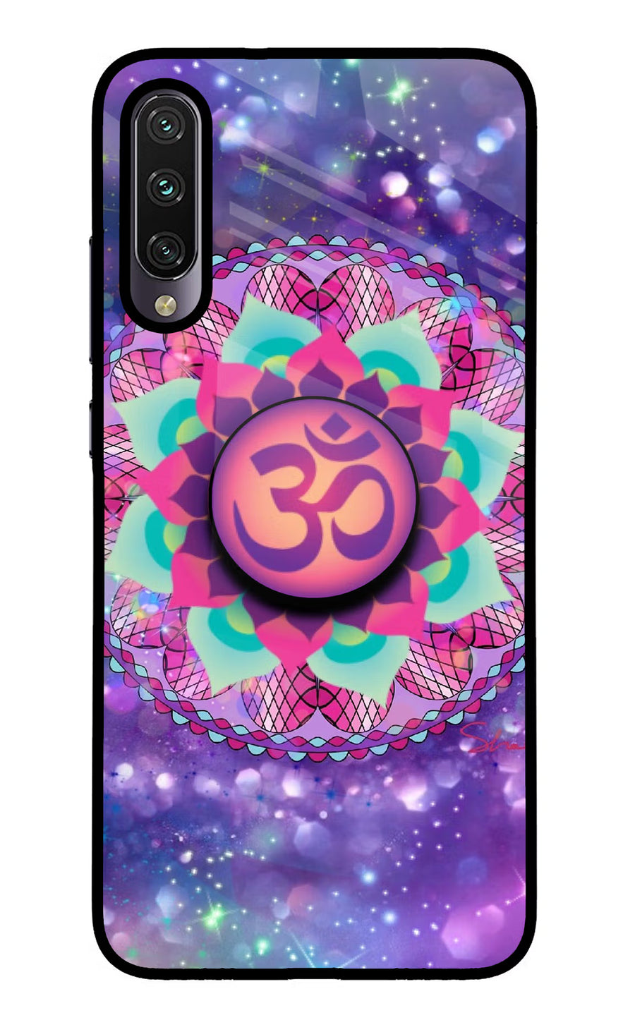 Om Purple Mi A3 Pop Case, Glass case